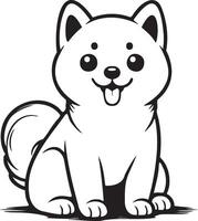 shiba inu hond illustratie. vector