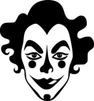 clown, minimalistische en gemakkelijk silhouet - illustratie vector