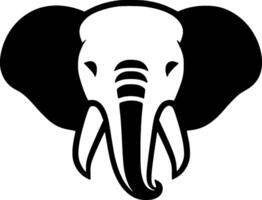 olifant - minimalistische en vlak logo - illustratie vector