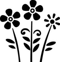 bloemen - minimalistische en vlak logo - illustratie vector