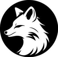 vos, zwart en wit illustratie vector
