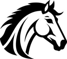 paard - minimalistische en vlak logo - illustratie vector