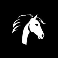 paard, zwart en wit illustratie vector