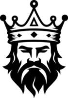 koning - minimalistische en vlak logo - illustratie vector
