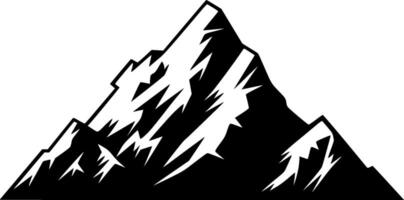 berg, zwart en wit illustratie vector