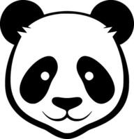 panda, zwart en wit illustratie vector