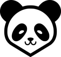 panda, zwart en wit illustratie vector