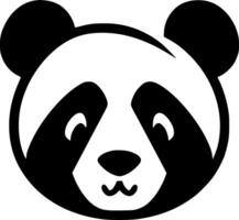 panda, zwart en wit illustratie vector