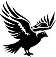 duif - zwart en wit geïsoleerd icoon - illustratie vector