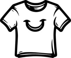 shirt, zwart en wit illustratie vector