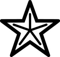 ster - zwart en wit geïsoleerd icoon - illustratie vector