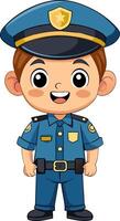 tekenfilm politieagent illustratie vector