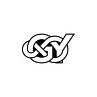 alfabet initialen logo gy, ja, g en y vector