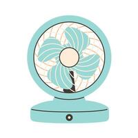 modern portable fan. tafel fan, hand- fan. mini elektrisch ventilator vector