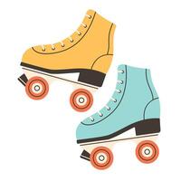 rol skates in 80s 90s stijl. disco stijl. vector