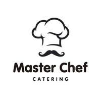 meester chef voedsel restaurant logo ontwerp sjabloon. vector