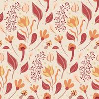 vintage decoratief bloemen vector naadloos patroonontwerp