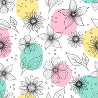 naadloos patroon met bloemen. Scandinavisch motieven vector