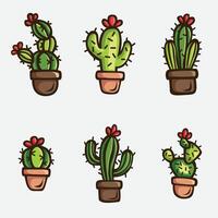 cactus tekening verzameling ontwerp vector