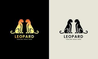 luipaard icoon symbool poema, jaguar hoofd, kat tijger dier logo sjabloon beeld illustratie vector