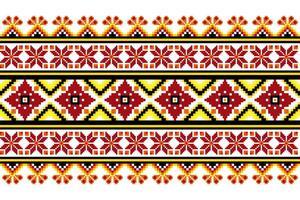 pixel patroon etnisch oosters traditioneel ontwerp kleding stof patroon textiel vector