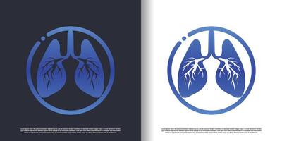 longen logo ontwerp met creatief concept premie vector