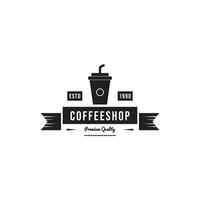 koffie winkel retro logo sjabloon vector