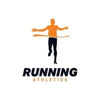 rennen Mens silhouet logo ontwerp vector