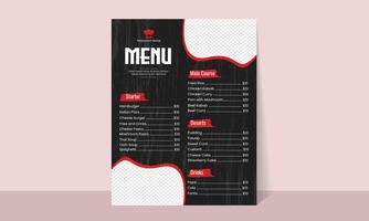 modern snel voedsel restaurant menu sjabloon vector