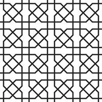 naadloos moslim patroon. monochroom Aziatisch Islamitisch ornament, traliewerk vector