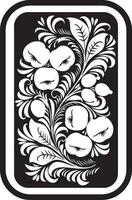 monochroom Russisch nationaal ornament Chochloma. fruit en BES patronen van de Slavisch volkeren. vector