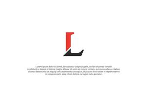 brief l schuine streep bedrijf logo vector