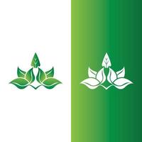 logo's van groene boom blad ecologie vector