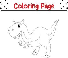 dinosaurussen kleur bladzijde. gelukkig dier kleur boek voor kinderen. vector