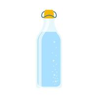drinken meer water. blijven gehydrateerd. glas, plastic vrij, nul verspilling concept. divers flessen, glas, fles. schattig modieus illustratie. zomer verkoudheid drankje. vector