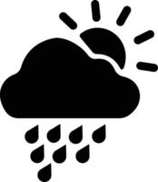 weer vlak pictogrammen set. zon, regenen, donder storm, dauw, wind, sneeuw wolk, nacht lucht geven stijl symbool, regendruppels. minimaal voor apps of website geïsoleerd Aan vector