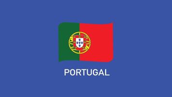 Portugal embleem teams Europese landen 2024 symbool abstract landen Europese Duitsland Amerikaans voetbal logo ontwerp illustratie vector