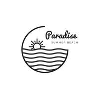 avontuur in paradijs eiland logo vector