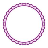 gemakkelijk Purper circulaire blanco achtergrond met schulp kader grens ornament vector