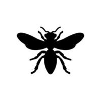 bij silhouet reeks verzameling geïsoleerd zwart Aan wit achtergrond illustratie. tekening voor honing producten, pakket, ontwerp. vector