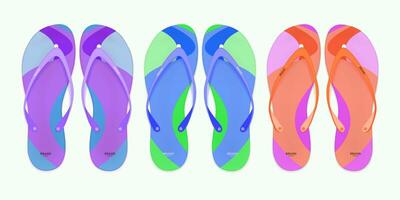 slippers illustratie set. tekenfilm vlak huis warm comfortabel slaapkamer schoenen voor Mens vrouw vector