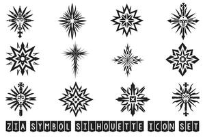 zia symbool silhouet icoon, zia teken symbool silhouet, zia symbool kunst vector