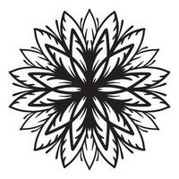 gemakkelijk mandala met bloemen decoratie patroon vector