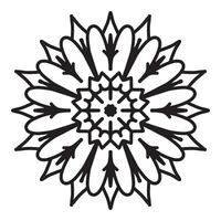 gemakkelijk mandala met bloemen decoratie patroon vector