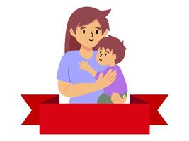 moeder Holding kind lint achtergrond vector