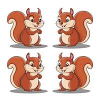 van tekenfilm eekhoorn illustratie Aan wit achtergrond vector