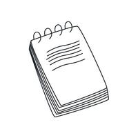 hand- getrokken notitieboekje vector