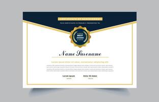 zwart goud certificaat ontwerp sjabloon pro stijl eps10 vector
