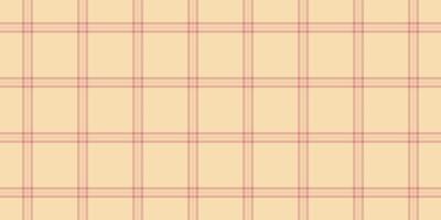 verjaardag Schotse ruit kleding stof patroon, illustratie textiel plaid . Gelijk controleren achtergrond naadloos structuur in oranje en tarwe kleuren. vector