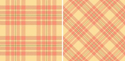 textiel patroon van controleren structuur achtergrond met een Schotse ruit kleding stof plaid naadloos. reeks in huid kleuren voor elke dag herenkleding mode trends. vector
